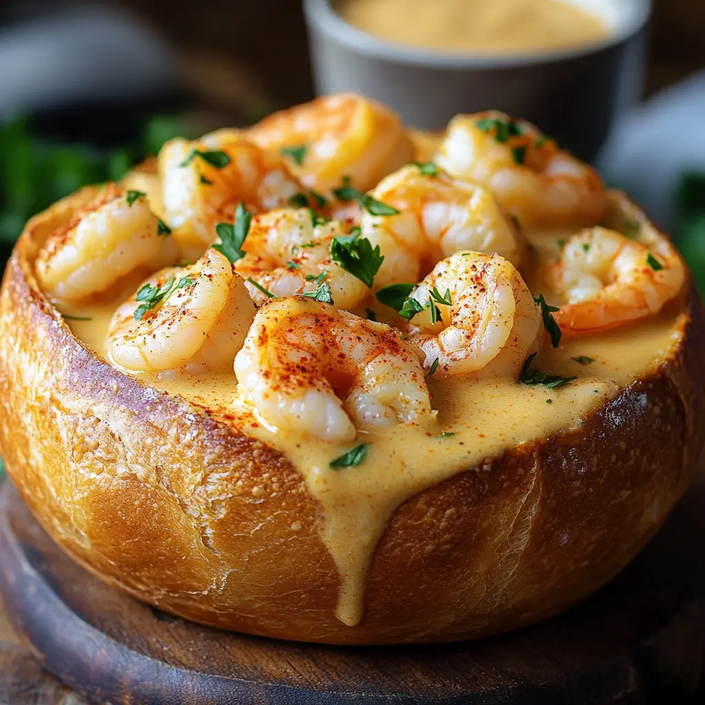 Stuffed Seafood Soup Bread Bowl