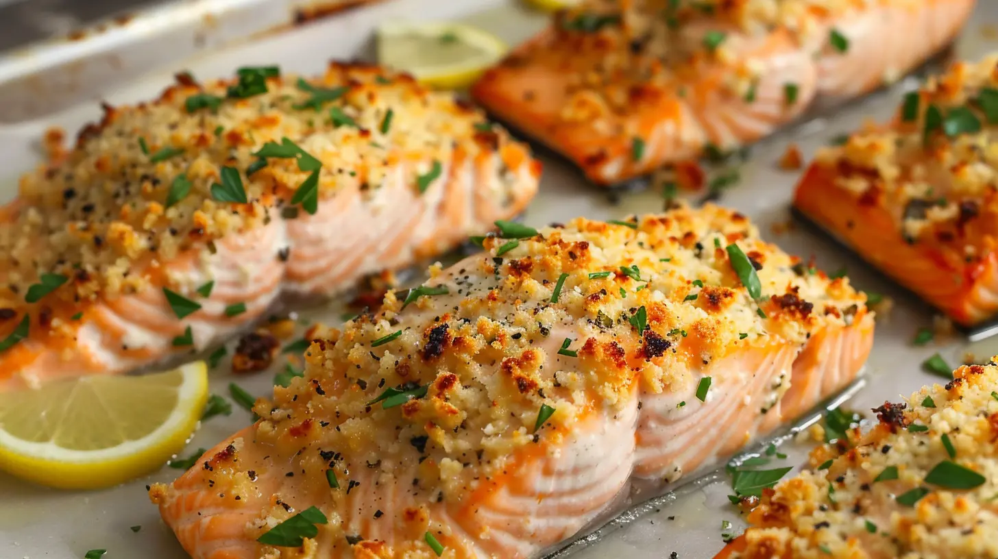 Parmesan Herb-Crusted Salmon with Lemon Butter Sauce 4